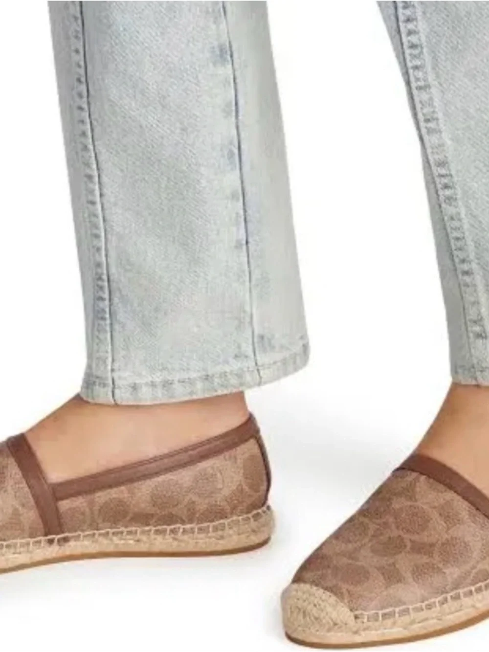 Women's Coach Espadrille Shoes In Signature Jacquard Size 9